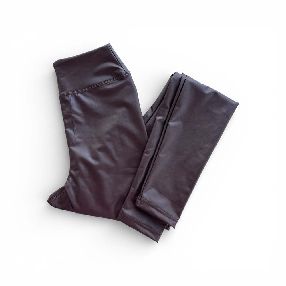 OFFLINE by Aerie XS Espresso Brown Faux Leather Real Luxe High Rise Legging Chic